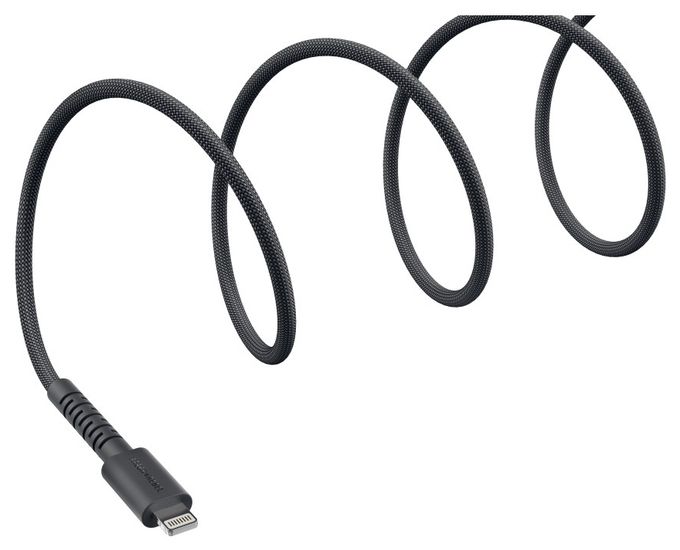 Stecker Rundkabel Lightning auf USB A 2 m  FlexWave (Grau) 