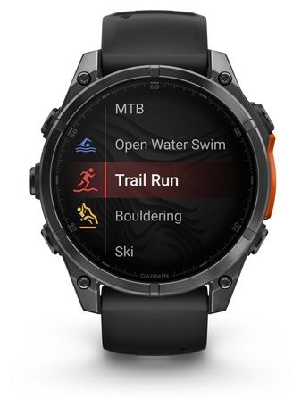 Digital 47 mm  Smartwatch Rund  Fenix 8 (Schwarz) 