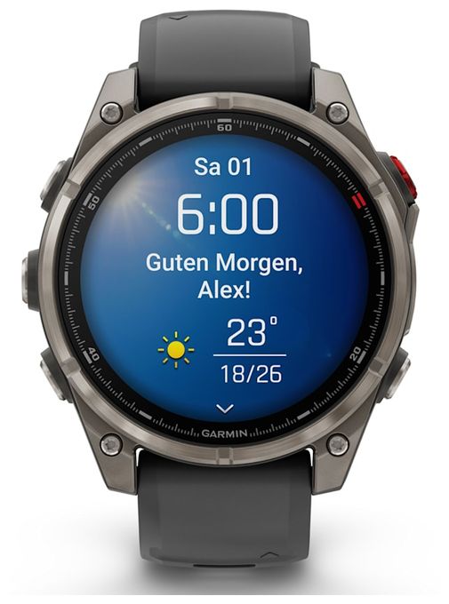 Digital 47 mm Smartwatch Rund 360 h  Fenix 8 Pro (Graphit, Titan) 