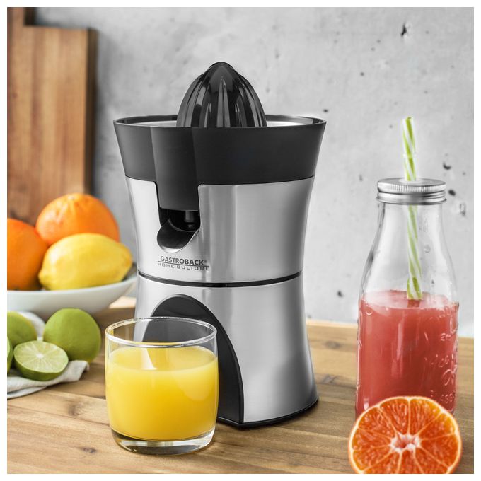 100 W  41138 Home Culture Zitruspresse (Schwarz, Edelstahl) 