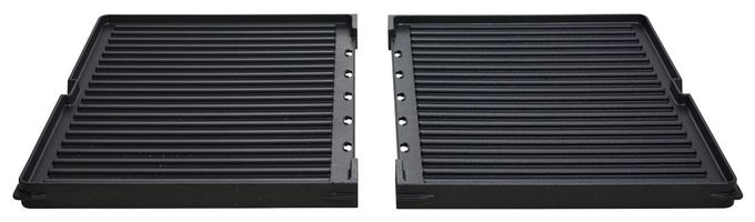 2 Zone(n) 2000 W mit 420 x 280 mm Fläche  42524 Design Plancha & BBQ (Schwarz, Edelstahl) 
