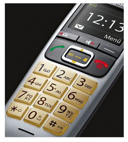 Analoges/DECT-Telefon  E560HX Großtastentelefon (Grau, Silber) 