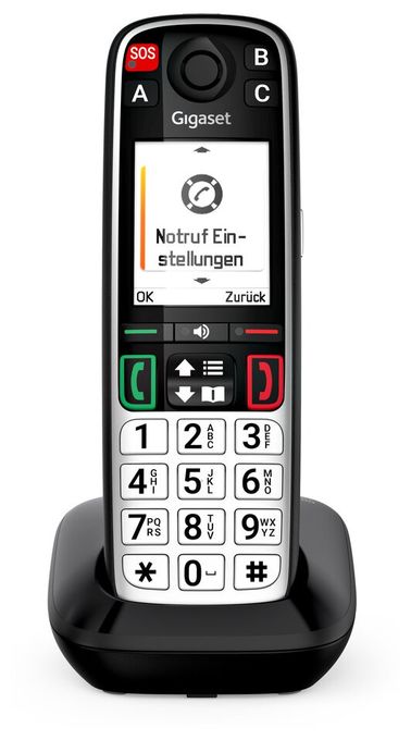 Analoges/DECT-Telefon  Easy 500 (Schwarz, Silber) 