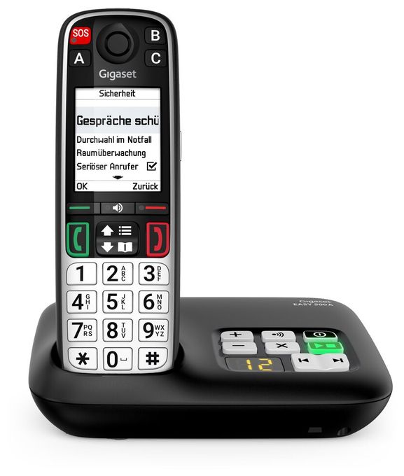 Analoges/DECT-Telefon  Easy 500A (Schwarz, Silber) 