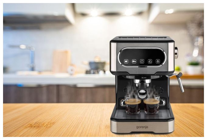 Siebträger Kaffeemaschine 15 bar  ESCM15DBK (Schwarz, Edelstahl) 