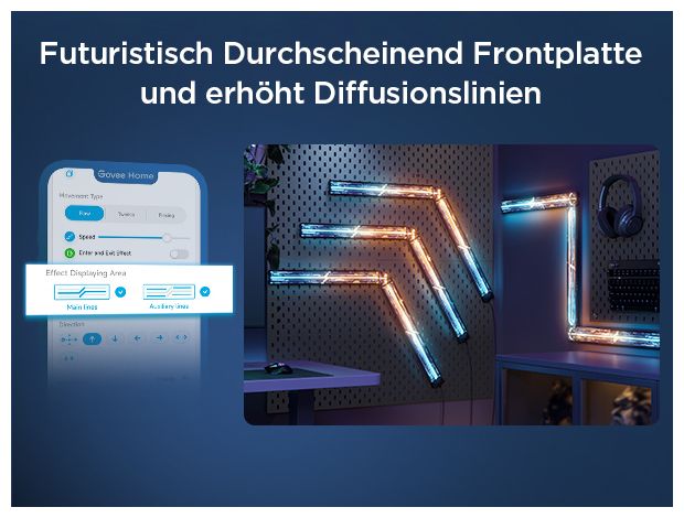 LED Intelligente Wandleuchte Multi AC H6063 Wandleuchte Gaming Wall Light Smart 4+1 