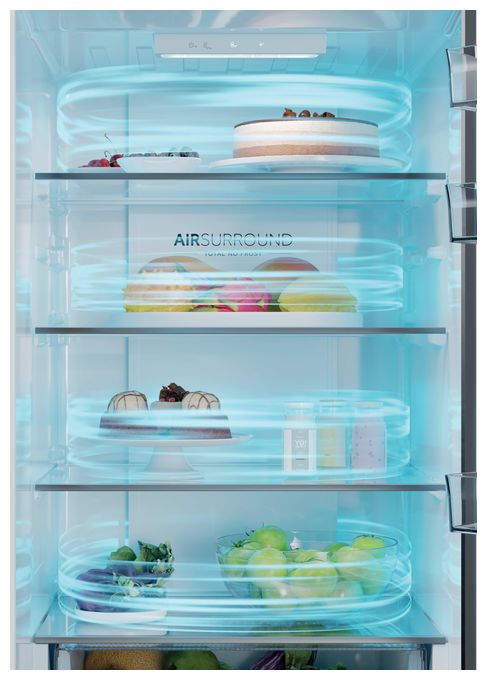 289 l / 120 l Kühl-Gefrierkombi freistehend NoFrost 114 kWh Jahr  HDPR1620ANPK (Edelstahl) 
