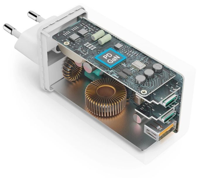 00201997 Schnellladegerät max 100W, 2xUSB-C, 1xUSB-A 