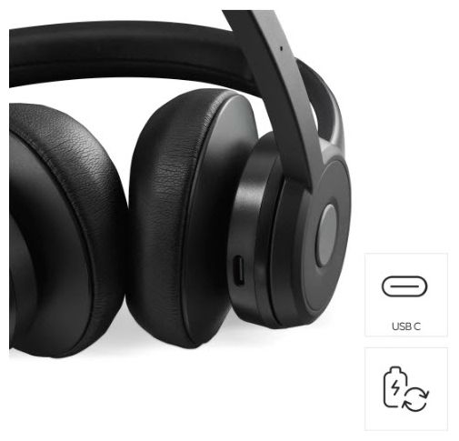 Ohraufliegender Bluetooth Kopfhörer kabellos 40 h Laufzeit USB Typ-C  139938 BT700 Casque (Schwarz) 