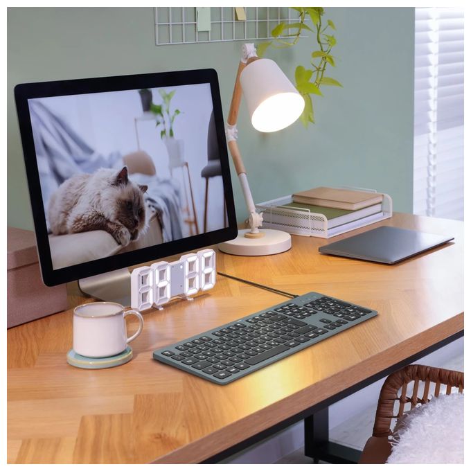 Heimbüro Tastatur USB (Schwarz, Dunkles Grau) 173058 CK-400 