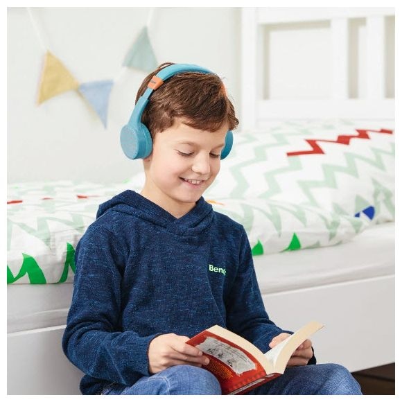 Ohraufliegender Bluetooth Kopfhörer kabellos 48 h Laufzeit USB Typ-C  184182 Teens Guard II (Blau, Orange) 