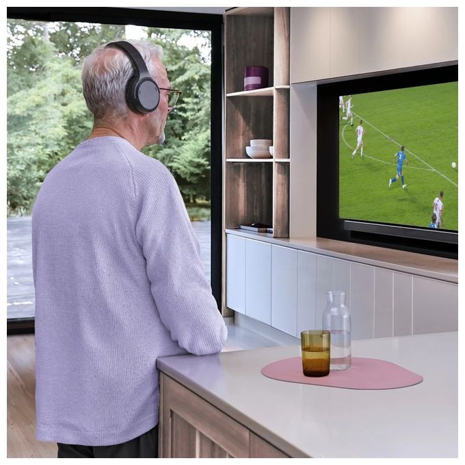 Over Ear Bluetooth Kopfhörer kabelgebunden&kabellos 16 h Laufzeit  221847 Fernseh (Schwarz) 