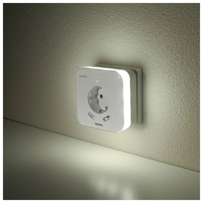 LED Warmweiß (3000K) Warmweiß AC 223507 Nachtlicht mit Steckdose 