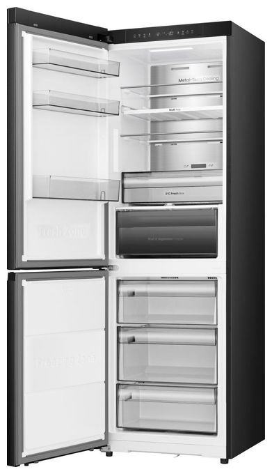 190 l / 115 l Kühl-Gefrierkombi freistehend NoFrost 165 kWh Jahr  RB3K330SAFC (Schwarz) 