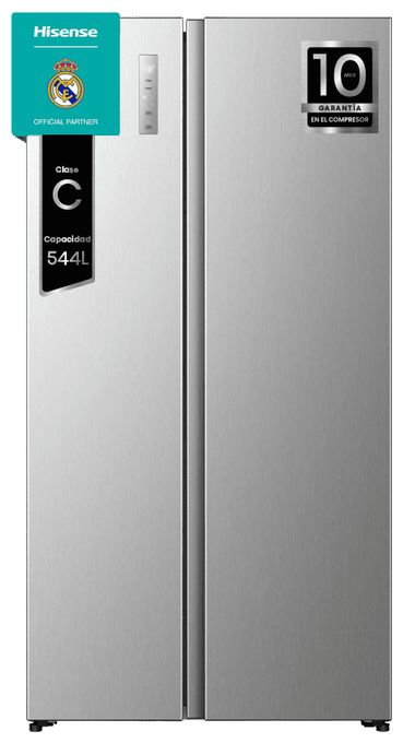 Side-by-Side Kühl-/ Gefrierkombination 347 l / 197 l 204 kWh NoFrost 1786 mm x 911 mm  RS3P558NEIC (Grau, Edelstahl) 