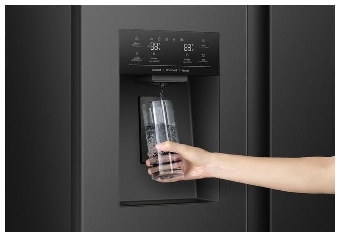 Side-by-Side Kühl-/ Gefrierkombination 347 l / 181 l 312 kWh NoFrost 1786 mm x 911 mm  RS5P528STFE (Schwarz) 