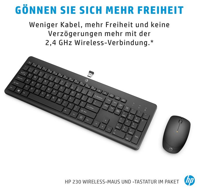 Büro Tastatur RF Wireless 2.4 GHz  230 (Schwarz) 