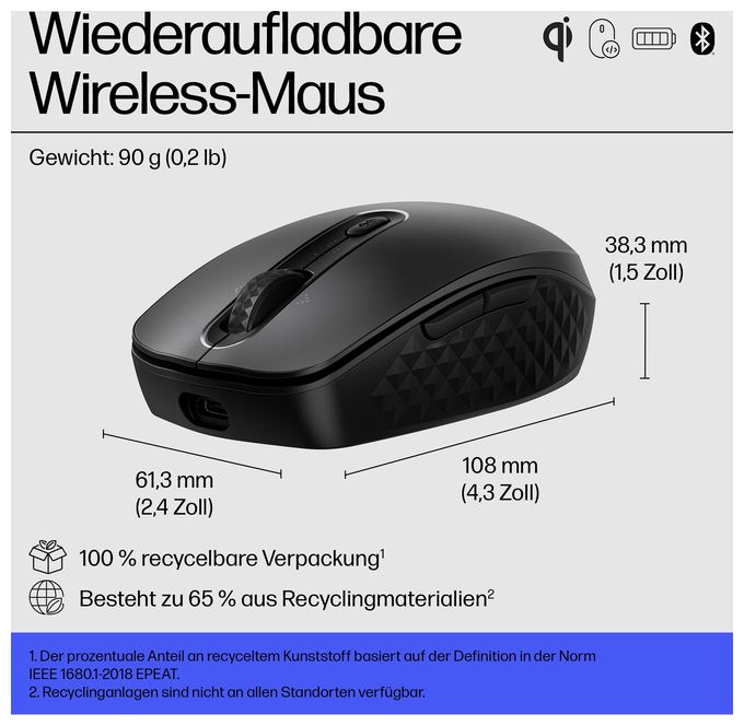 4000 DPI Büro Maus  690 (Schwarz) 