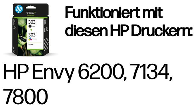 Druckerpatronen Schwarz, Cyan, Magenta, Gelb 4 ml 200 Seiten Nr.303 2er-Pack 