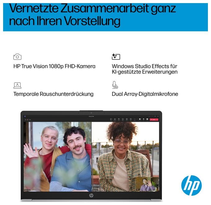 Full HD Notebook 39,6 cm (15.6 Zoll) 1920 x 1080 Pixel 1 TB SSD Windows 11 Home AMD Ryzen 5 max. 4,5 GHz  OmniBook 3 15-fn0653ng (Silber) 