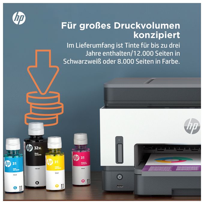 All in One A4 Thermal Inkjet Drucker 4800 x 1200 DPI Smart Tank 7605 