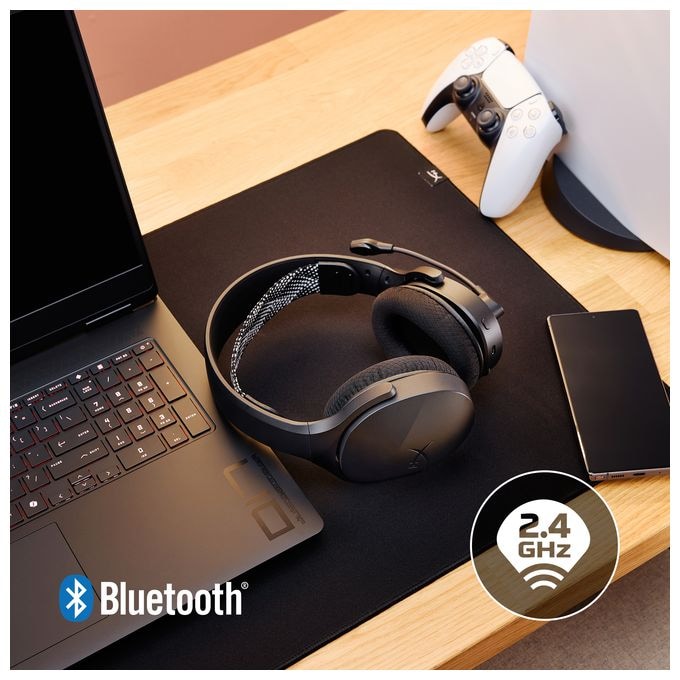 Over Ear Bluetooth Kopfhörer kabellos USB Typ-A  Cloud Jet Wireless Gaming-Headset (Schwarz) 