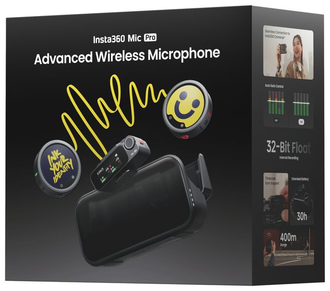  Mic Pro  (2 TX + 1 RX + Ladecase) (Schwarz) 