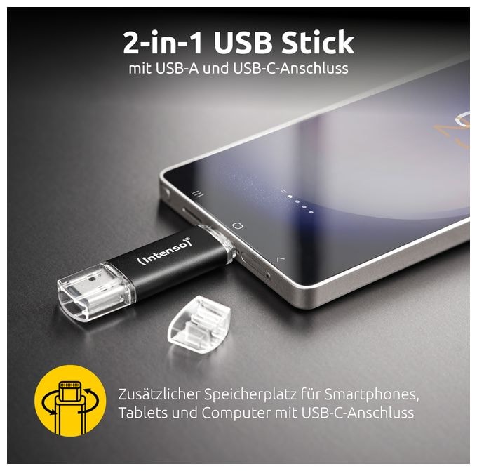 USB Type-A / USB Type-C Stick 32 GB  Twist Line (Anthrazit) 