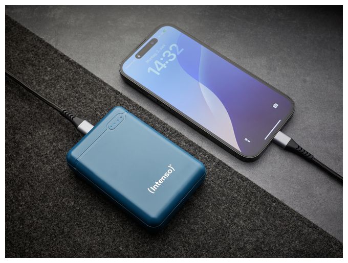 10000 mAh Powerbank Micro-USB + USB Type-C  XS (Farbe Petrol) 