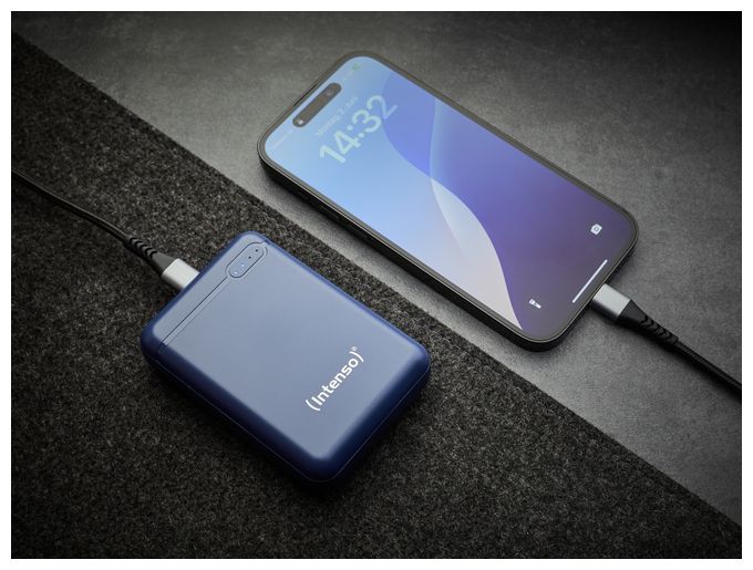 10000 mAh Powerbank Micro-USB + USB Type-C  XS (Blau) 