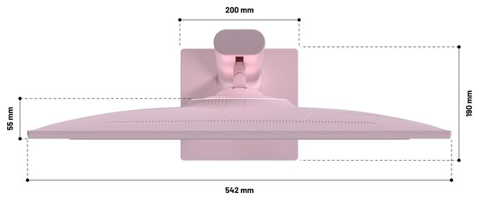 Full HD Monitor 60,5 cm (23.8 Zoll) 16:9 0,5 ms 300 cd/m²  JN-I238FHD120F-HSP-PK (Pink) 