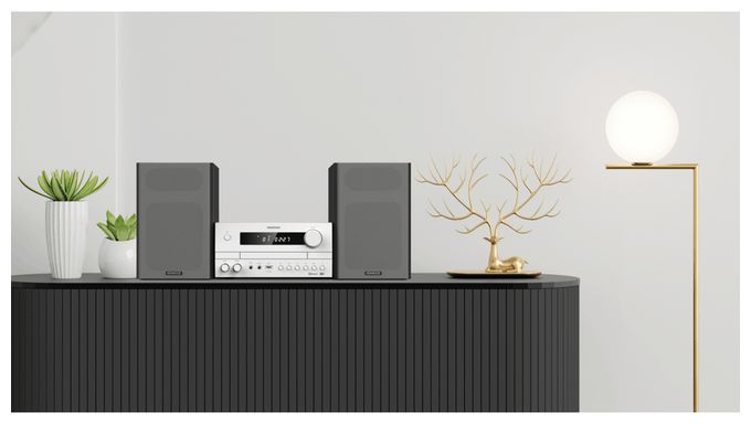 Heim-Audio-Mikrosystem DAB, DAB+, FM 50 W Bluetooth  M-822DAB (Schwarz/Weiß) 