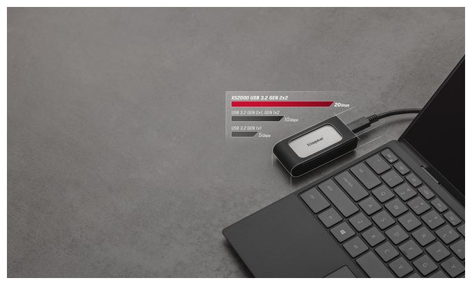 4 TB SSD  XS2000 (Schwarz, Silber) 