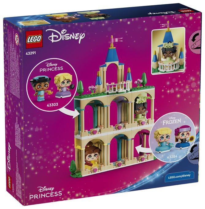 Die Mini-Prinzessinnen Belle und Tiana mit ihrem Schloss 