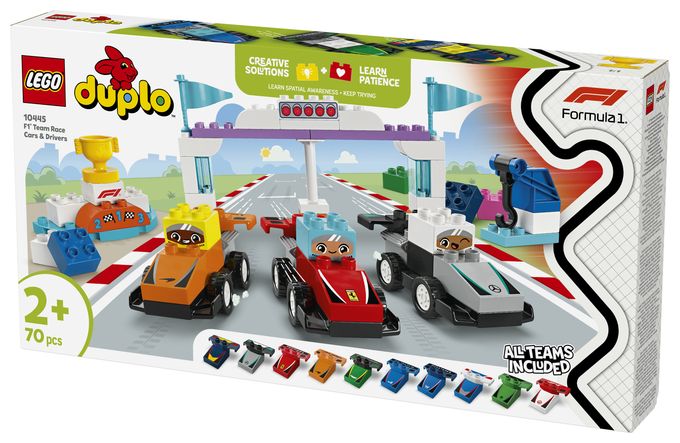 F1® Team Rennautos mit Rennfahrern 