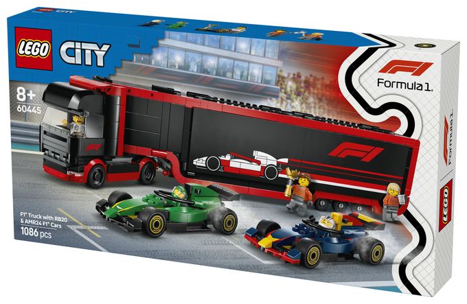 F1® Transporter mit RB20 & AMR24 F1® Rennautos 