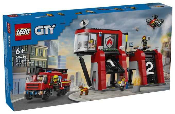 Feuerwehrstation mit Drehleiterfahrzeug 