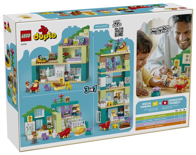 Modernes Familienhaus mit Figuren – 3-in-1-Set 