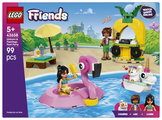 Poolparty mit Einhorn und Flamingo 
