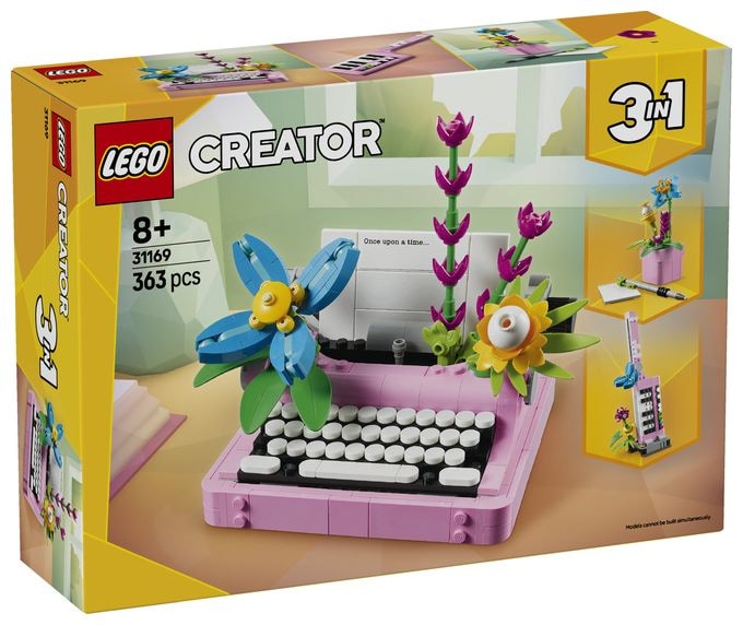 Schreibmaschine mit Blumen 
