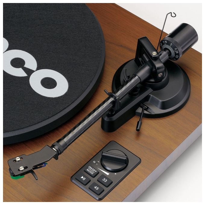 Audio-Plattenspieler mit Riemenantrieb  LS-600 (Schwarz, Holz) 