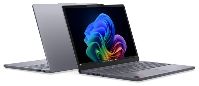 WUXGA Notebook 38,9 cm (15.3 Zoll) 1920 x 1200 Pixel 1 TB SSD Windows 11 Home Qualcomm Snapdragon max. 3 GHz  IdeaPad Slim 3 15Q8X10 Copilot+ (Grau) 