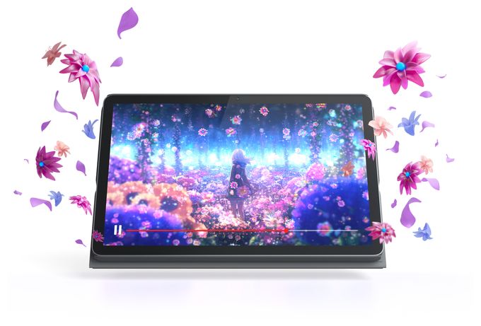 64 GB Tablet 25,6 cm (10.1 Zoll) 1,8 GHz Android 8 MP (Luna Grey) Tab inkl. Folio Case 