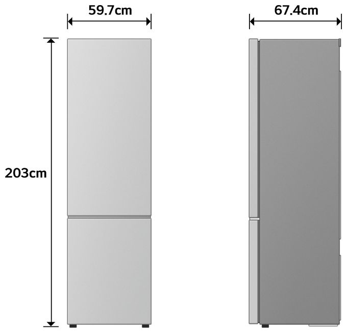 262 l / 113 l Kühl-Gefrierkombi freistehend NoFrost 139 kWh Jahr  GBBS726BEV (Schwarz) 