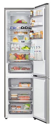 262 l / 113 l Kühl-Gefrierkombi freistehend NoFrost 139 kWh Jahr  GBBS726BPY (Silber) 
