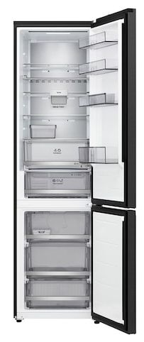 262 l / 113 l Kühl-Gefrierkombi freistehend NoFrost 112 kWh Jahr  GBBS727AEV (Schwarz) 