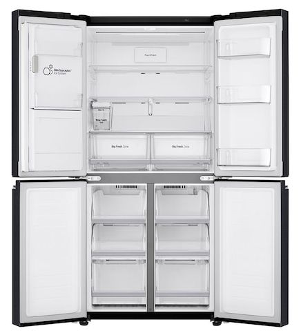 Side-by-Side Kühl-/ Gefrierkombination 286 l / 220 l 314 kWh NoFrost 1787 mm x 835 mm  GML844MCAE (Schwarz) 