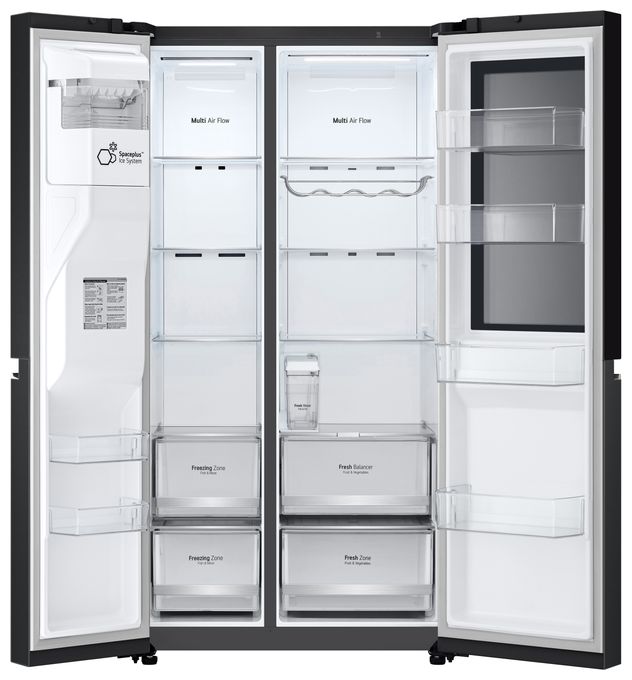 Side-by-Side Kühl-/ Gefrierkombination 416 l / 219 l 350 kWh NoFrost 1790 mm x 913 mm  GSGV81EPLL (Schwarz) 