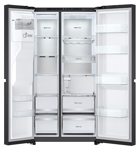 Side-by-Side Kühl-/ Gefrierkombination 404 l / 219 l 175 kWh 1790 mm x 913 mm  GSLB91EVAB (Schwarz) 