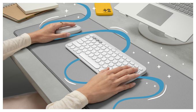 Universal Tastatur Bluetooth  Pebble Keys 2 K380s (Weiß) 